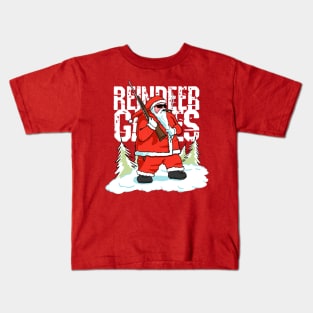 Reindeer Games - Santa Hunting Rudolph Kids T-Shirt